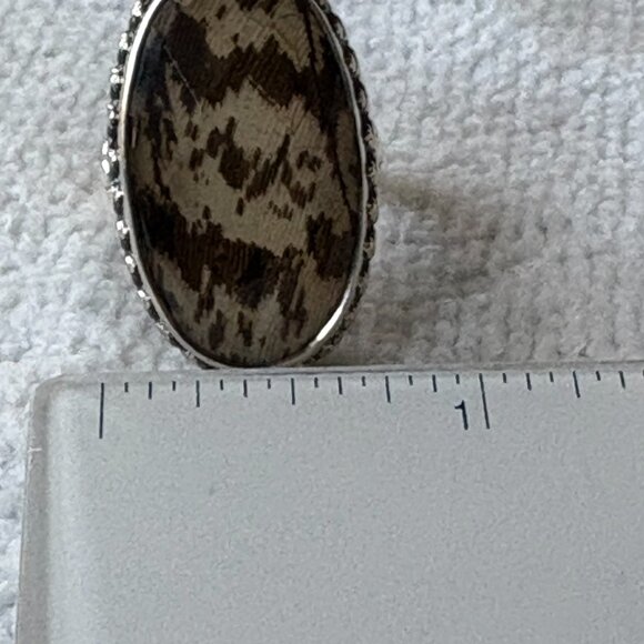 Amy Kahn Russell Feather Design Ring Beneath Faceted Quartz Ring - Picture 10 of 10